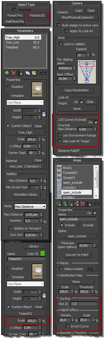 Forest Pack menus