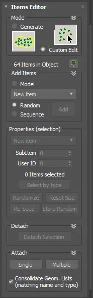 Items Editor Rollout