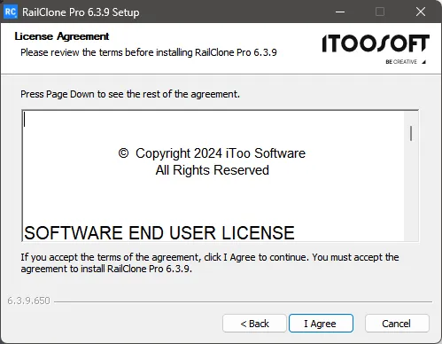 Read the license agreement