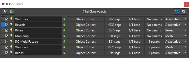 RailClone Lister