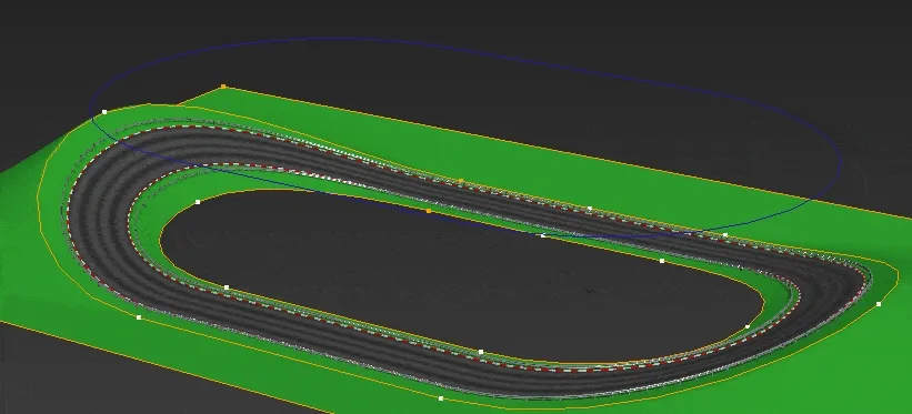 Interactive editing of road and barrier on terrain