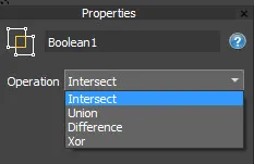 Boolean Operator The RailClone Boolean Operator UI