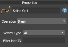 Break Operator The RailClone Break Operator UI
