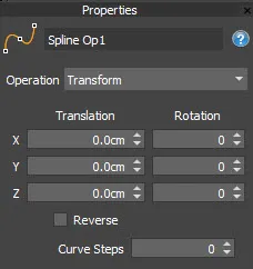 Transform Operator The RailClone Transform Operator UI