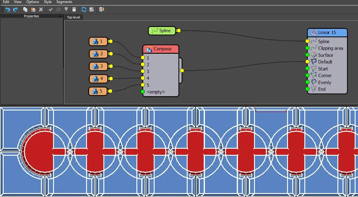 Ajustar el relleno derecho en RailClone 3 para corregir las superposiciones en el operador Compose: tutorial de actualización de RailClone 4